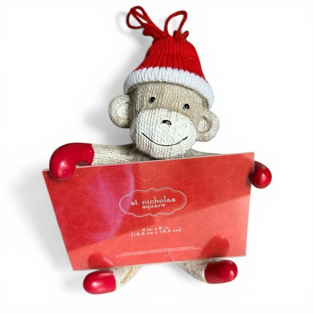 St Nicholas Square Vintage Sock Monkey Picture Photo Frame for 4" X 6" Pictures